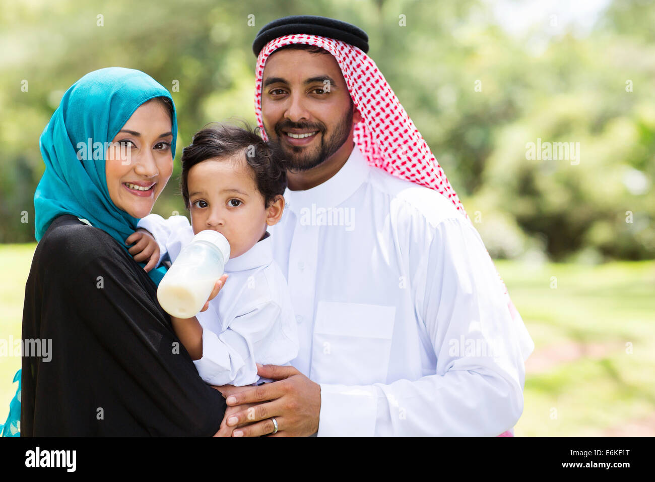 portrait of traditional Muslim family outdoors Stock Photo Alamy