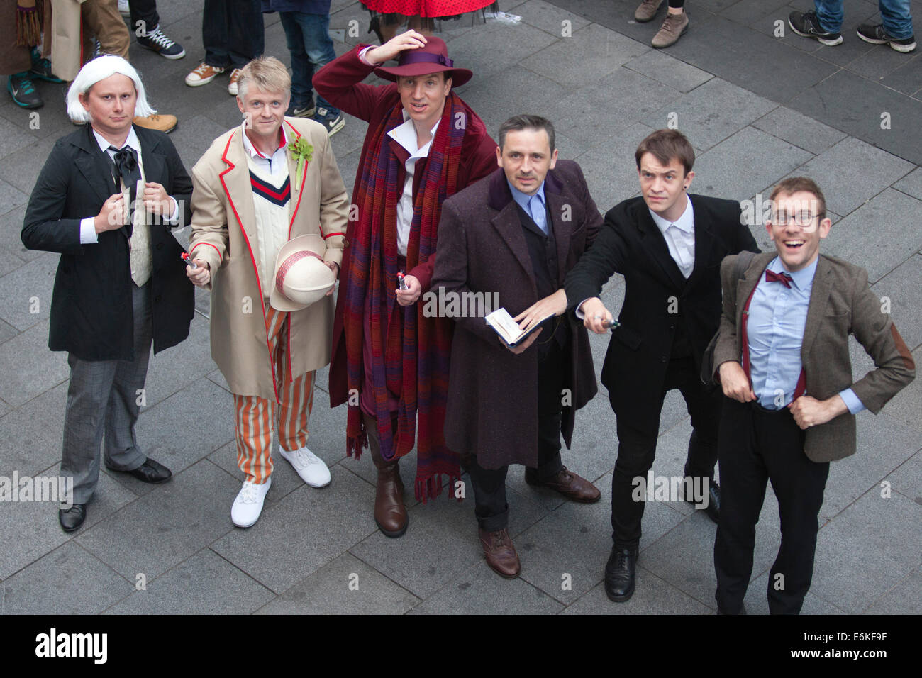 Dr Who fans. 8th Series of Doctor Who featuring Peter Capaldi, TV premiere  in Leicester Square, London Stock Photo - Alamy