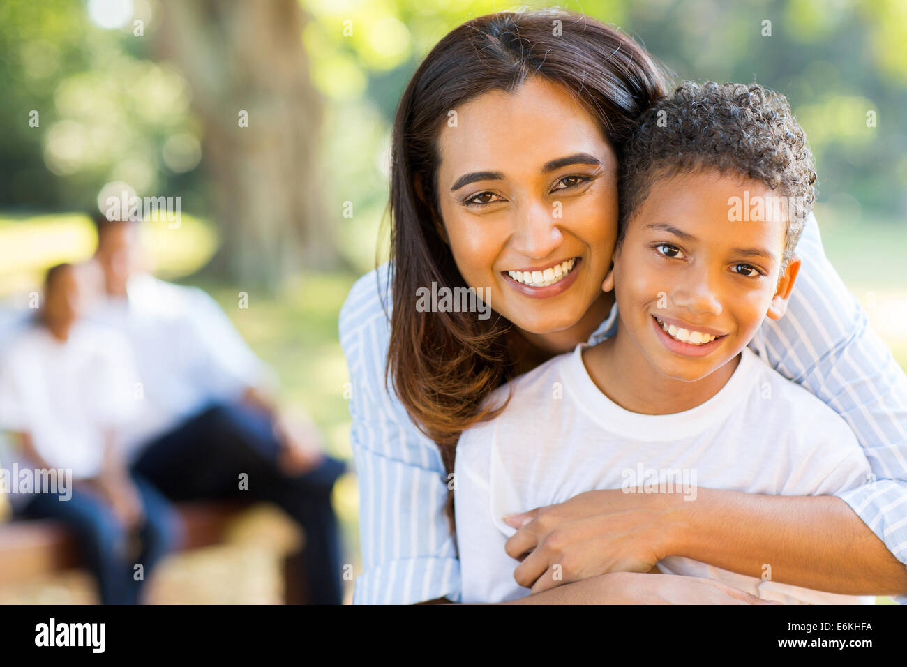 Indian mother and son hi-res stock photography and images - Alamy