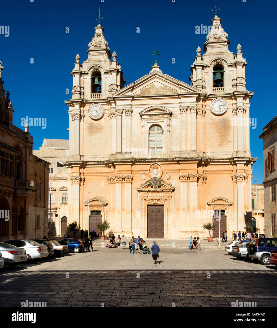 Malta, Mdina, Mdina Cathedral ,Rabat Stock Photo