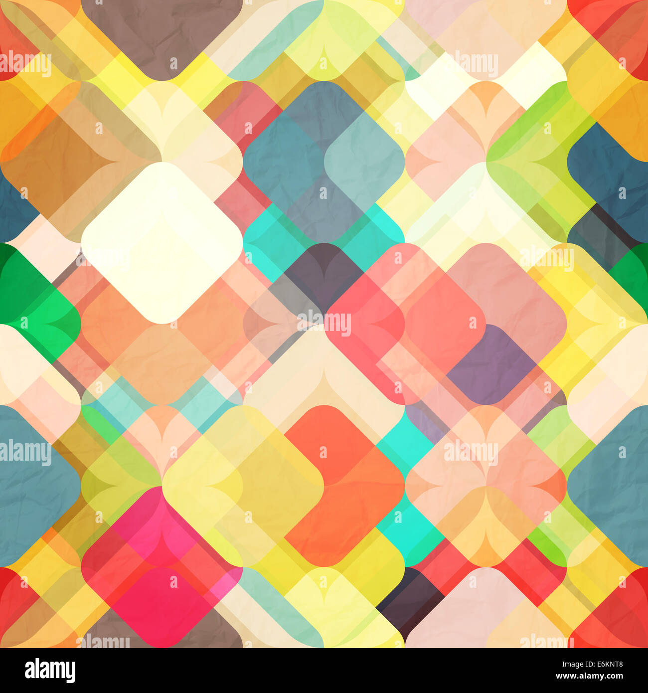 abstract seamless pattern with colorful geometric shapes. paper texture Stock Photo