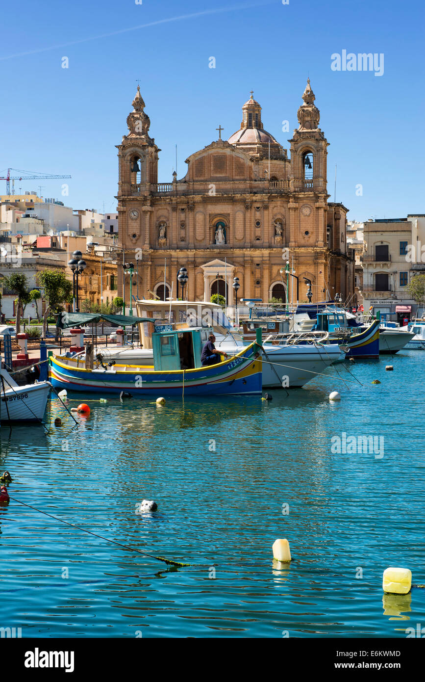 Church of Sultana tal-paci, St.. Joseph's, Msida Creek, Valletta, Malta Stock Photo