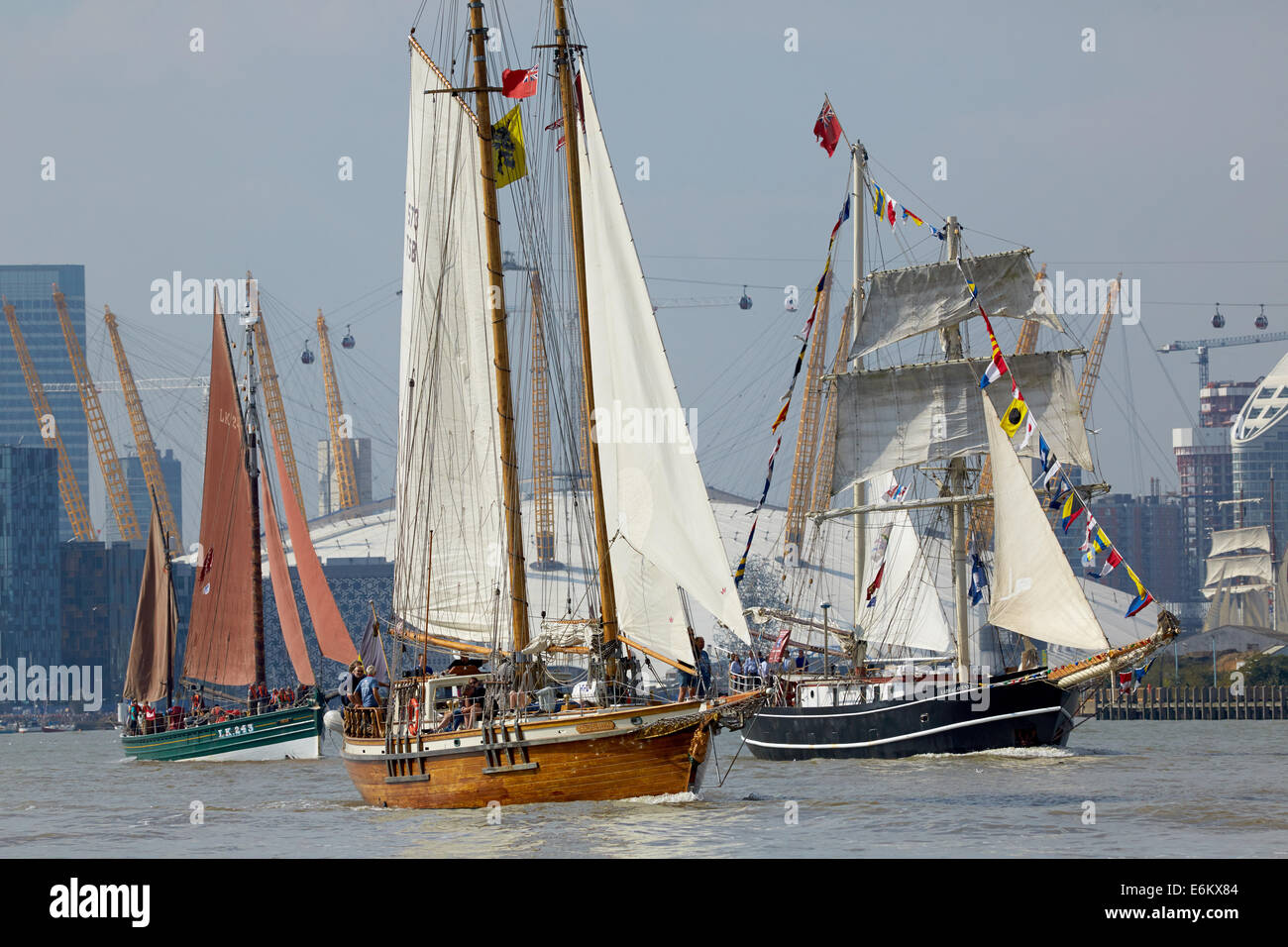 London, UK. 9th Sep, 2014. 'The Parade of Sail' sails out of London at the end of the four day Tall Ships Regatta at Greenwich. Credit:  Steve Hickey/Alamy Live News Stock Photo