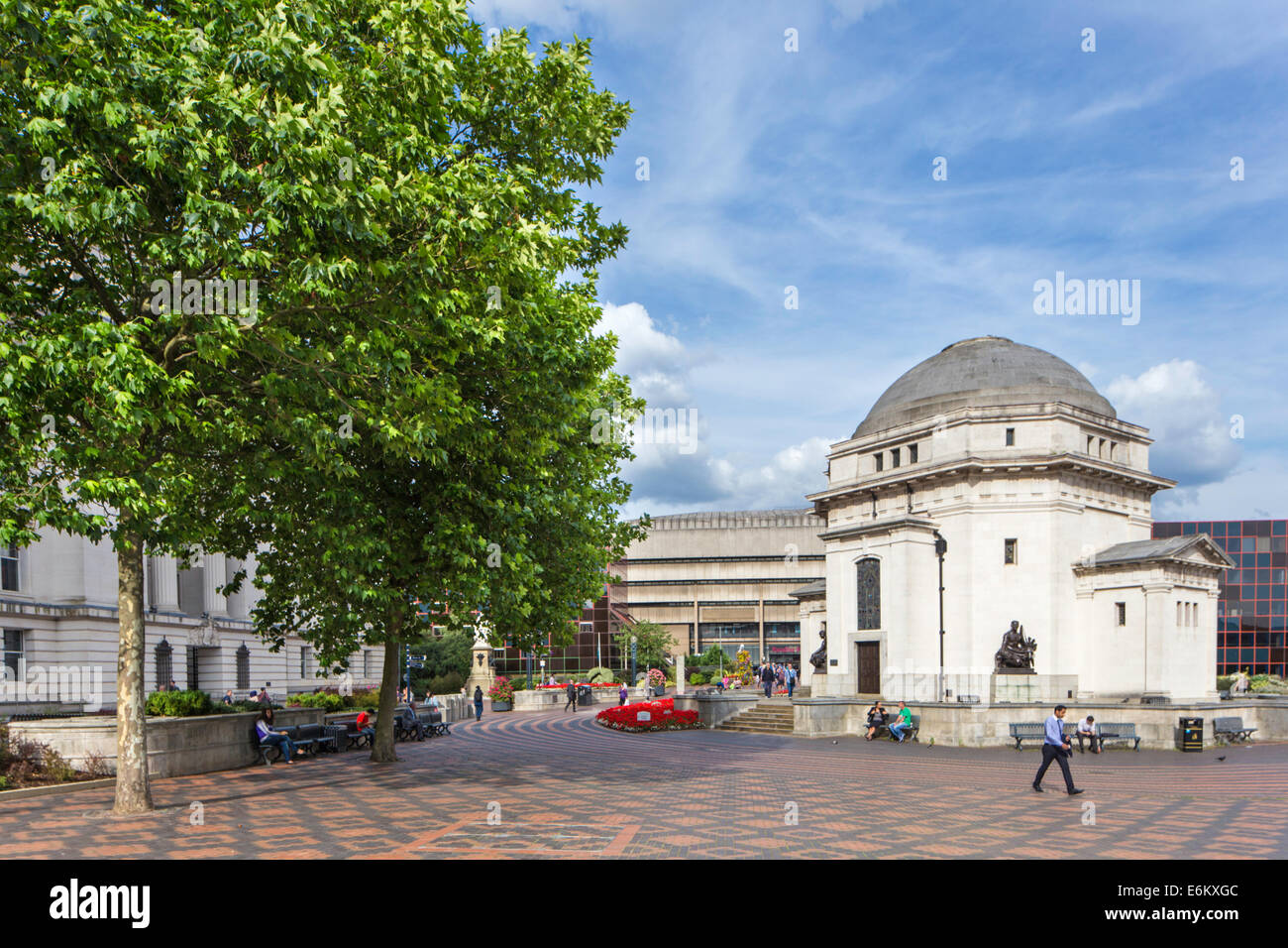 The Hall of Memory in Centenary Square, Birmingham, England, UK Stock Photo