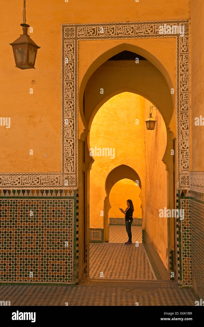 Mausoleum of Moulay Ismail,Meknes,Morocco, Maghreb, North  Africa Stock Photo