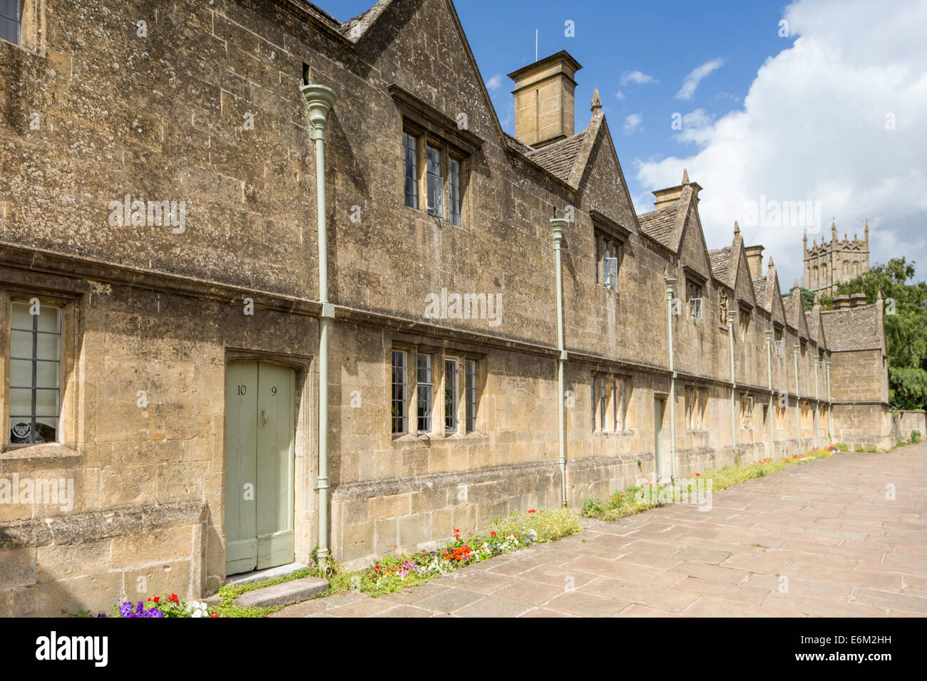 Almshouses in the Cotswold market town of Chipping Campden, Gloucestershire, England, UK Stock Photo