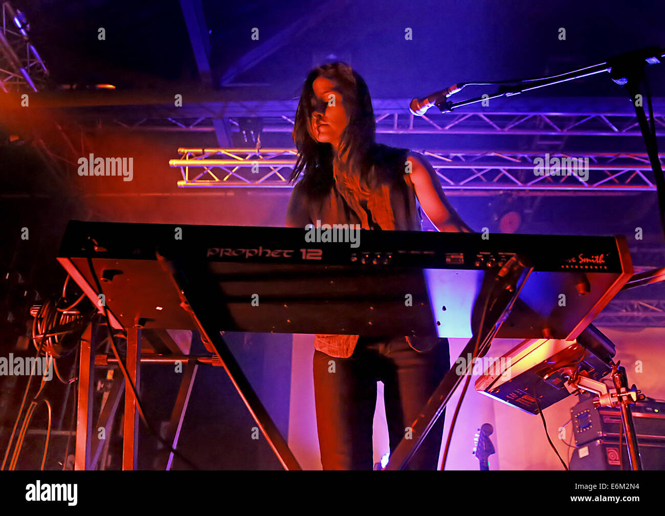 American indie rock band, Warpaint performing live on stage at the