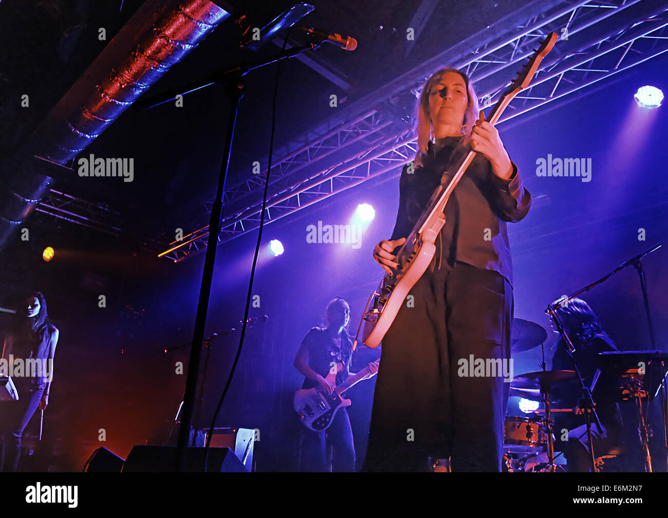American indie rock band, Warpaint performing live on stage at the