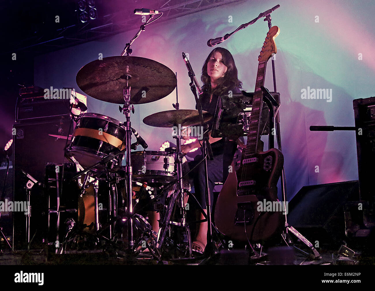 American indie rock band, Warpaint performing live on stage at the