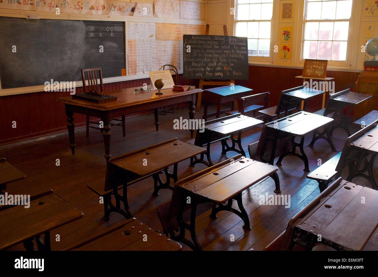 An old school classroom at the Kalamunda history village, Western