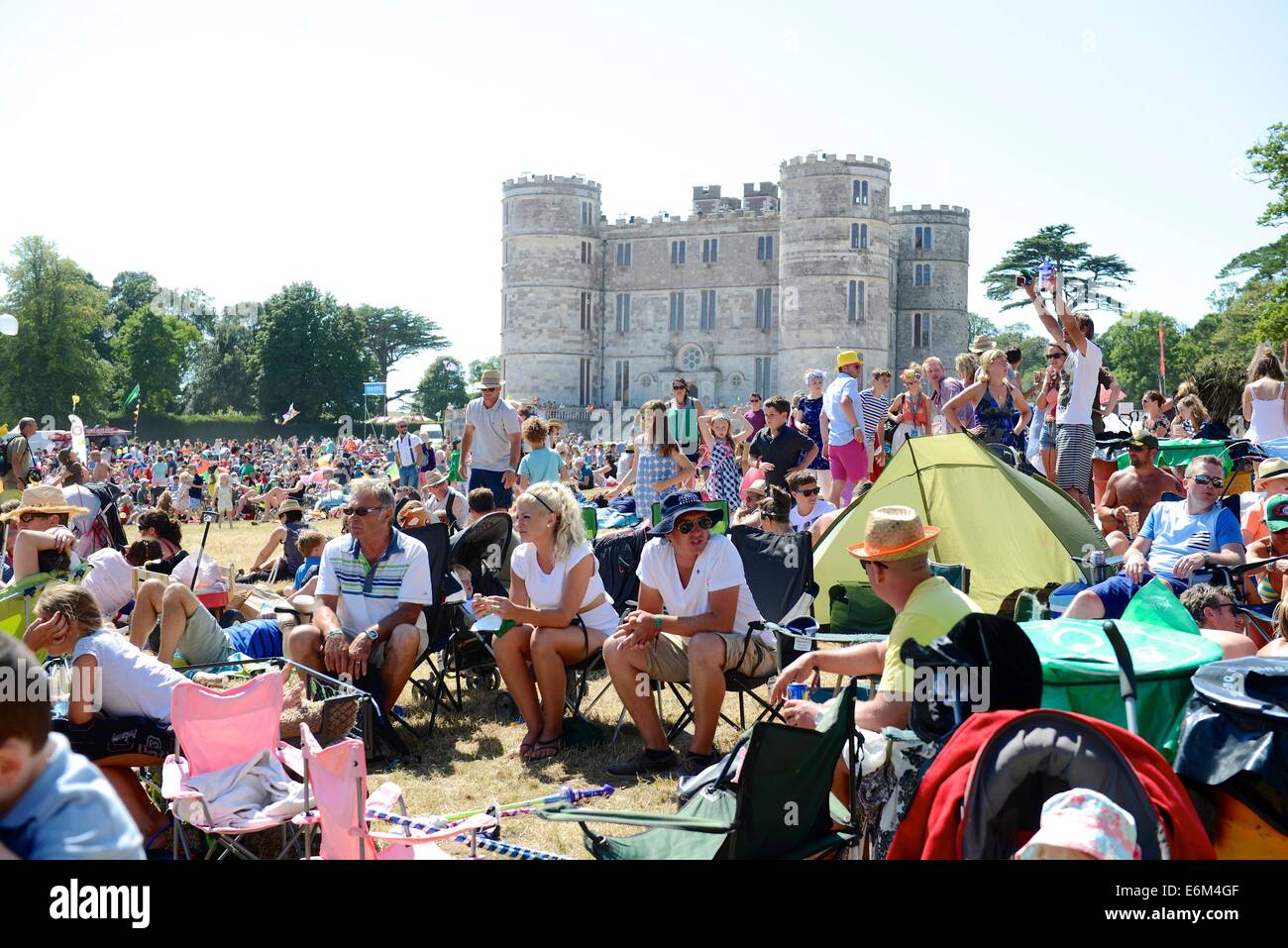 Camp Bestival 2014 at Lulworth Castle Stock Photo