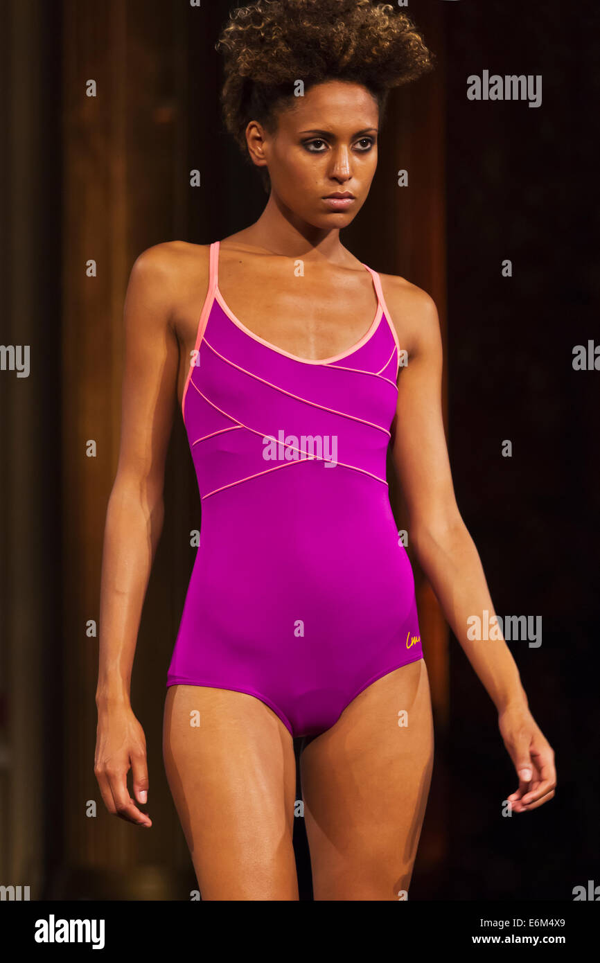 Swimontecarlo Beachwear And Swimsuit Fashion Show In Montecarlo Collection 14 15 By Lm Design Laure Manadou Stock Photo Alamy