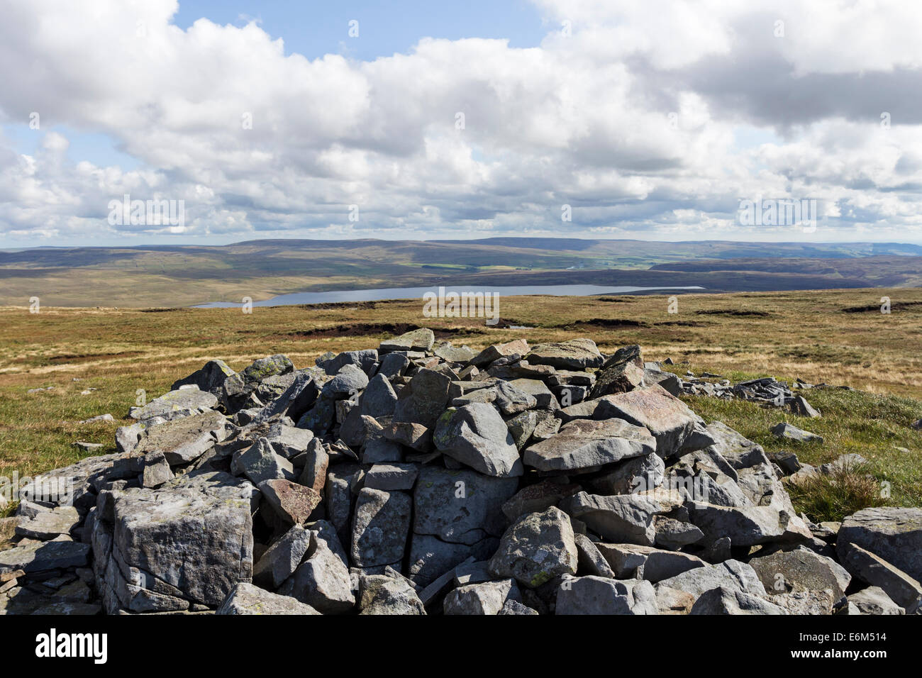 Cow Green Reservoir from the Summit of Meldon Hill Teesdale County Durham UK Stock Photo