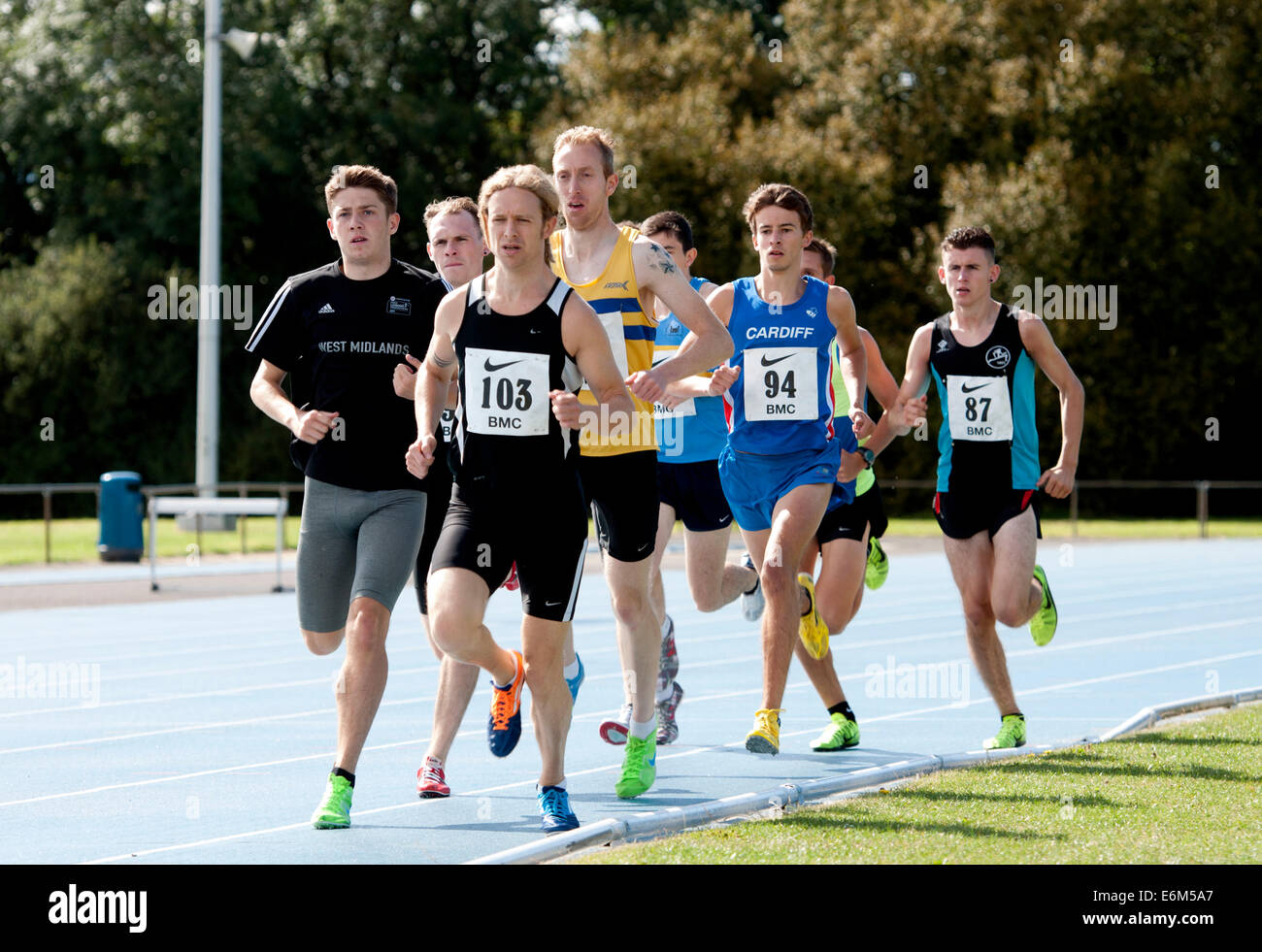 Runners in a middledistance race, Coventry, UK Stock Photo Alamy