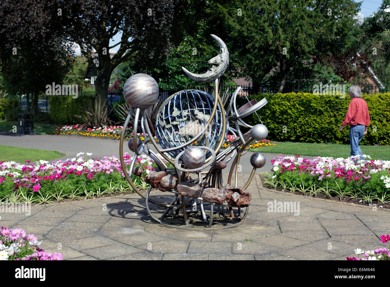 The Millennium Galaxy Sundial, Hollycroft Park, Hinckley, Leicestershire. Stock Photo