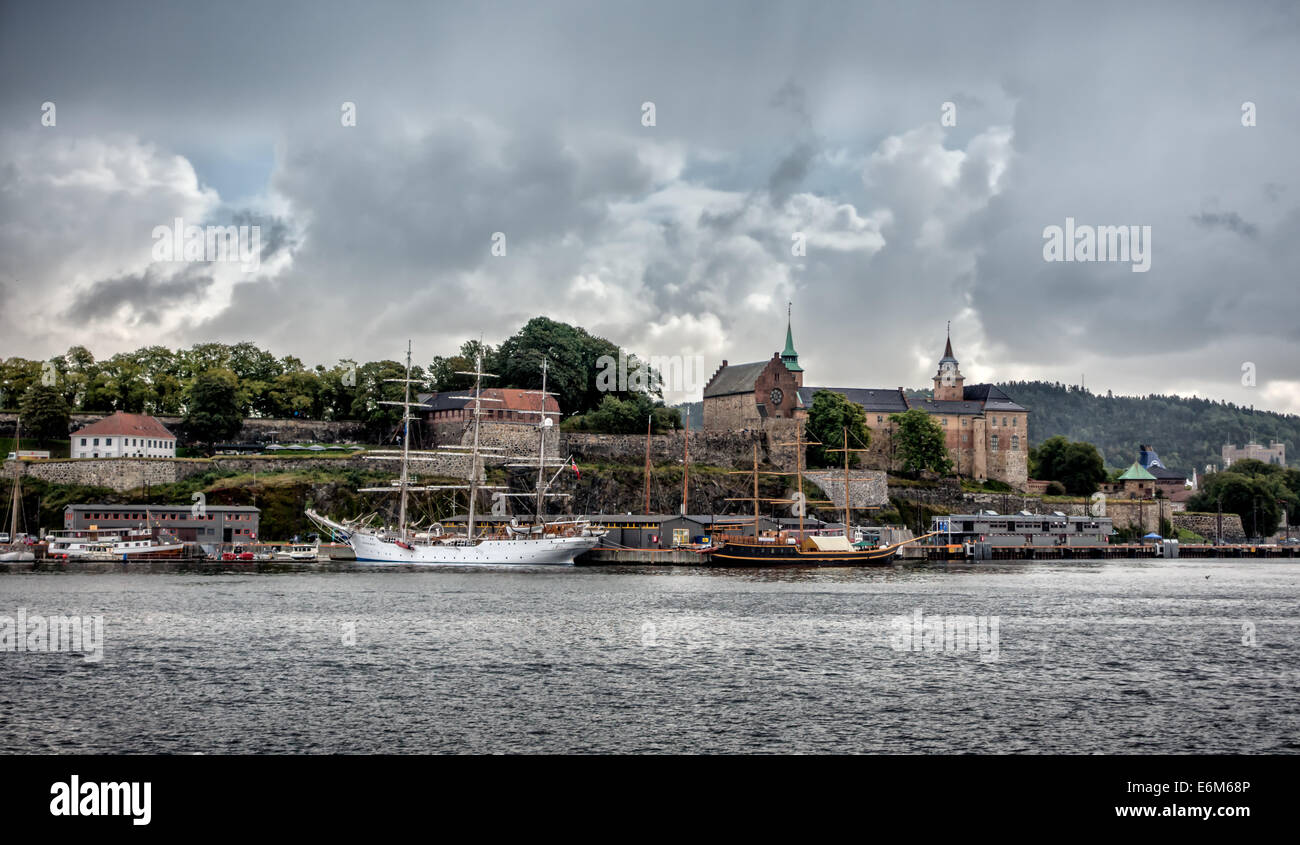 Akershus historic fortress in Oslo, Norway Stock Photo