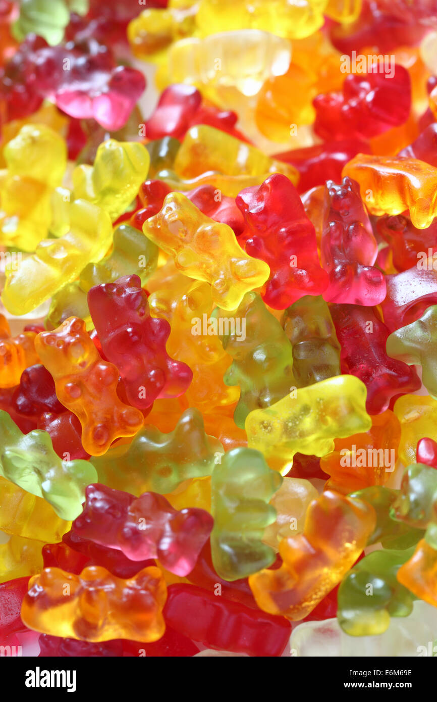 Gummy bear background Stock Photo