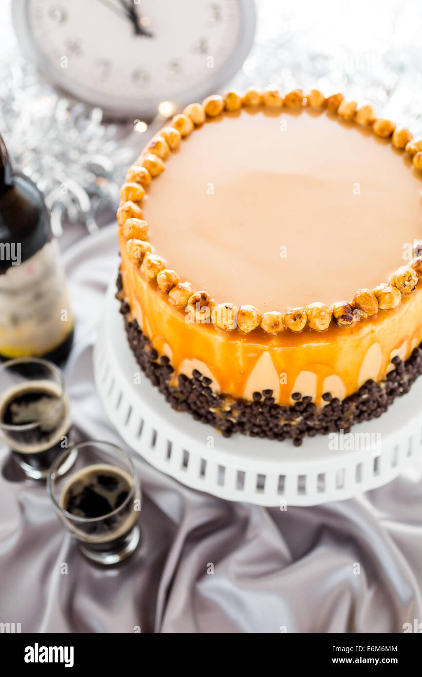 Chocolate beer and wine pairings. Heavenly Hazelnut Torte with beer for