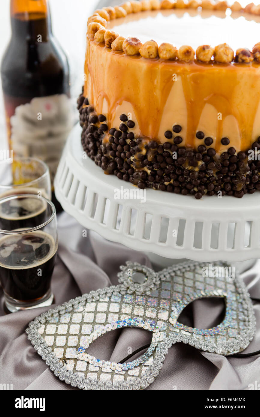 Chocolate beer and wine pairings. Heavenly Hazelnut Torte with beer for