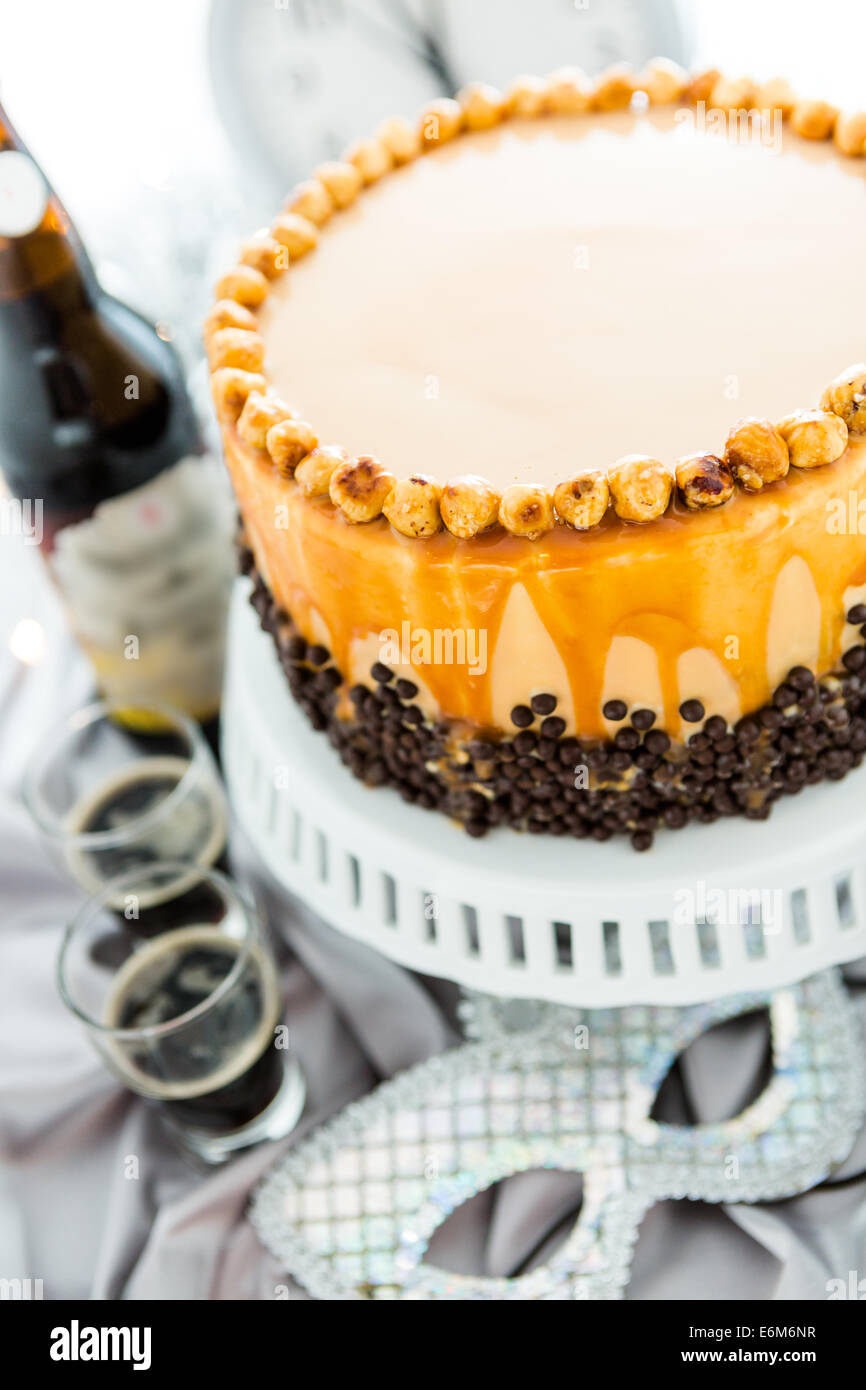 Chocolate beer and wine pairings. Heavenly Hazelnut Torte with beer for