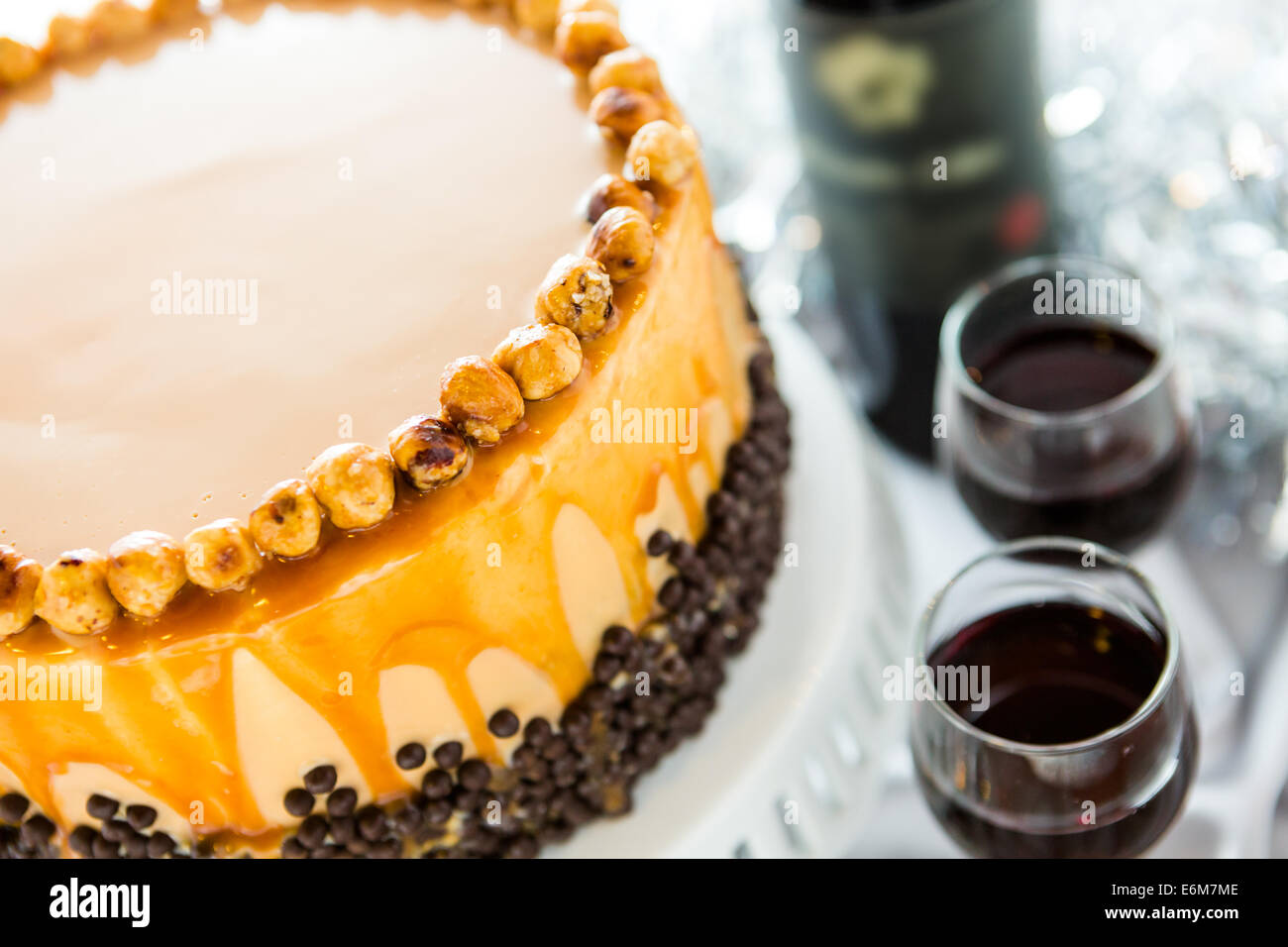 Chocolate beer and wine pairings. Heavenly Hazelnut Torte with wine for