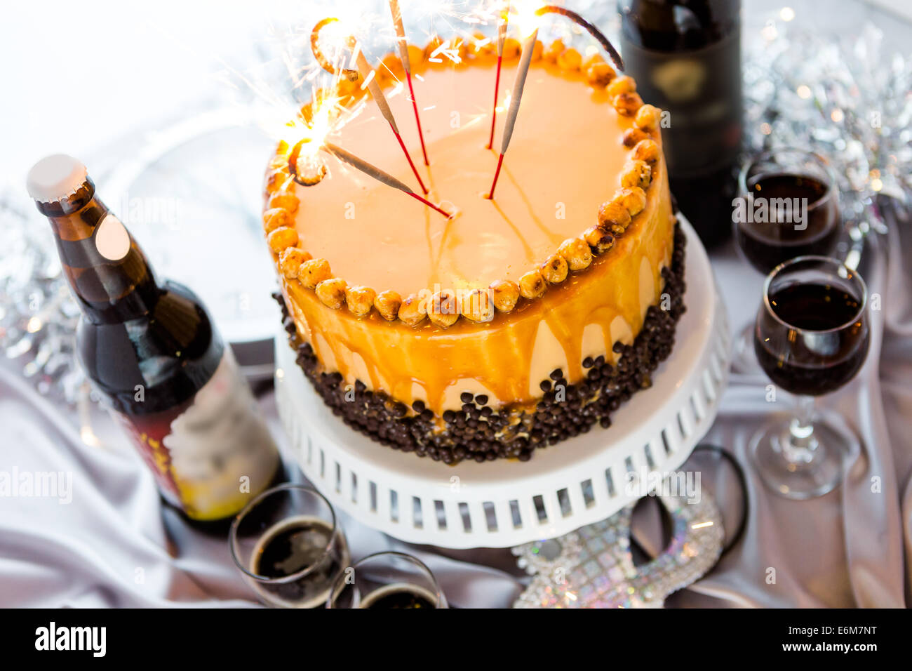 Chocolate beer and wine pairings. Heavenly Hazelnut Torte with beer and