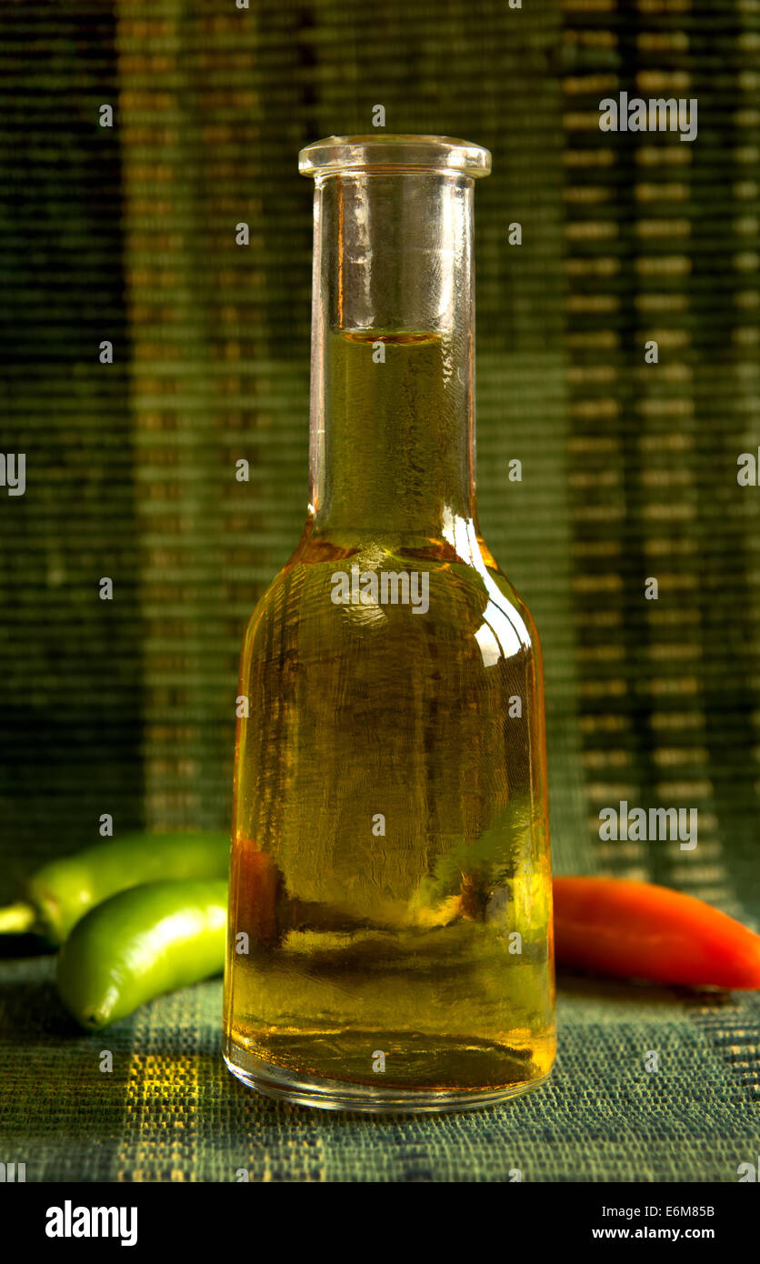 Traditional Bulgarian small bottle for grappa Stock Photo