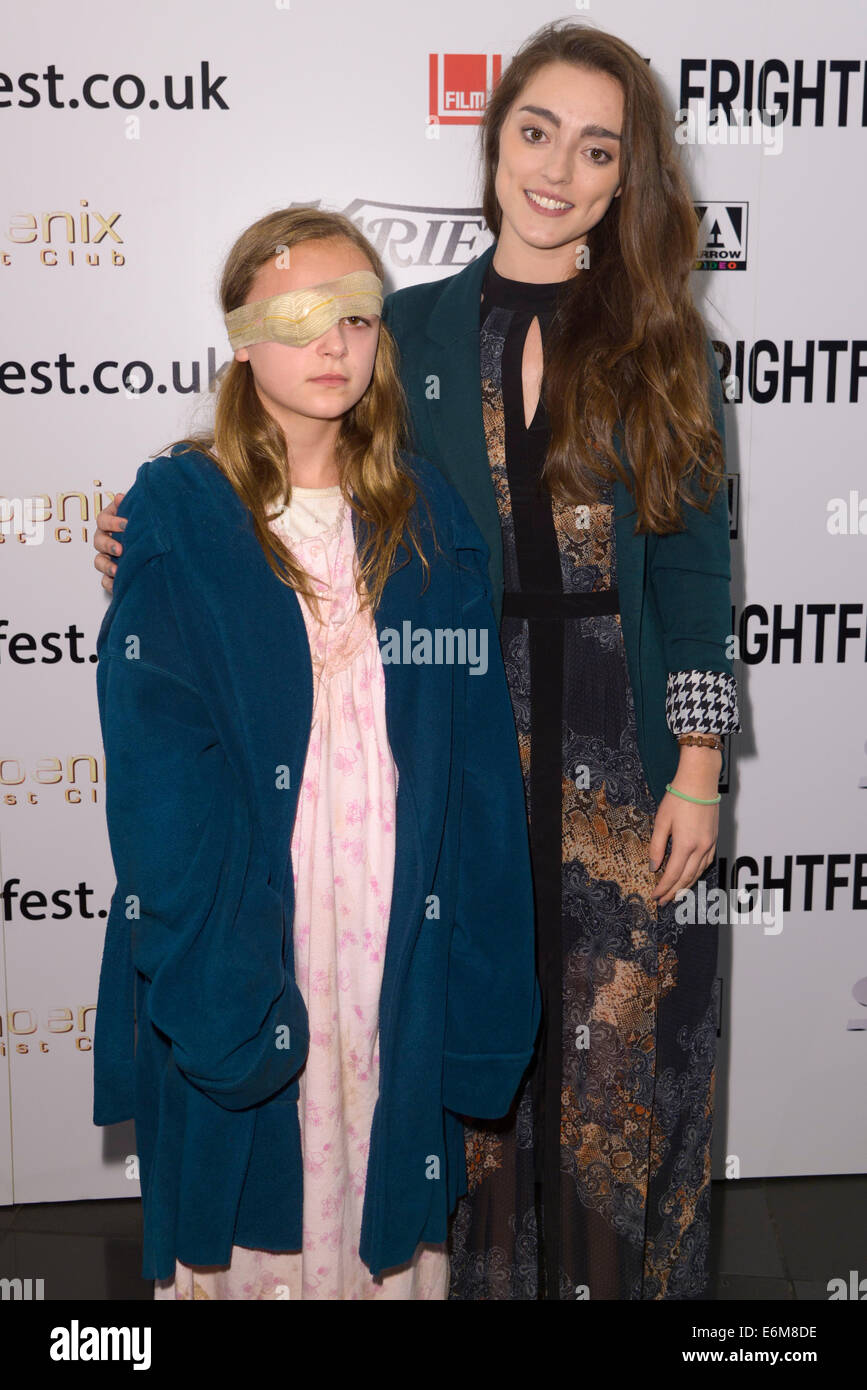 The 15th Film4 Frightfest on 25/08/2014 at The VUE West End, London. Cast and crew attend the World Premiere of X MOOR. Persons pictured: Sophie Harkness, Jemma Obrien. Picture by Julie Edwards Stock Photo