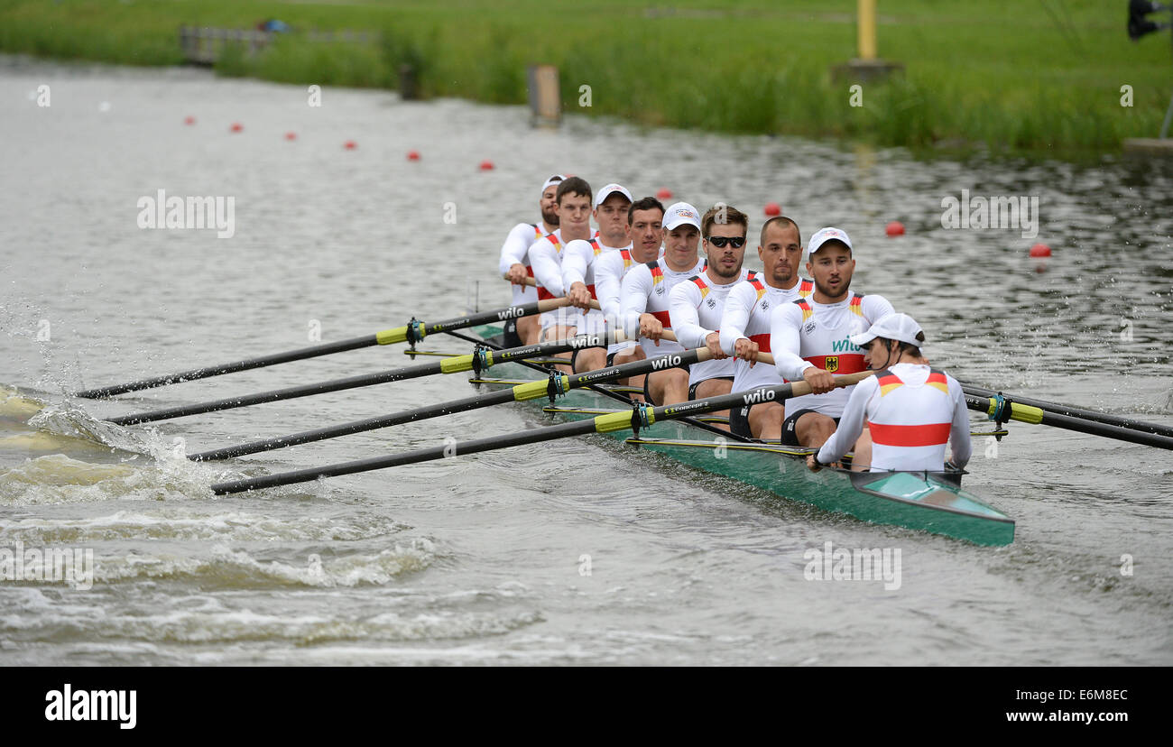 Amsterdam, Netherlands. 25th Aug, 2014. The German eight person team ...