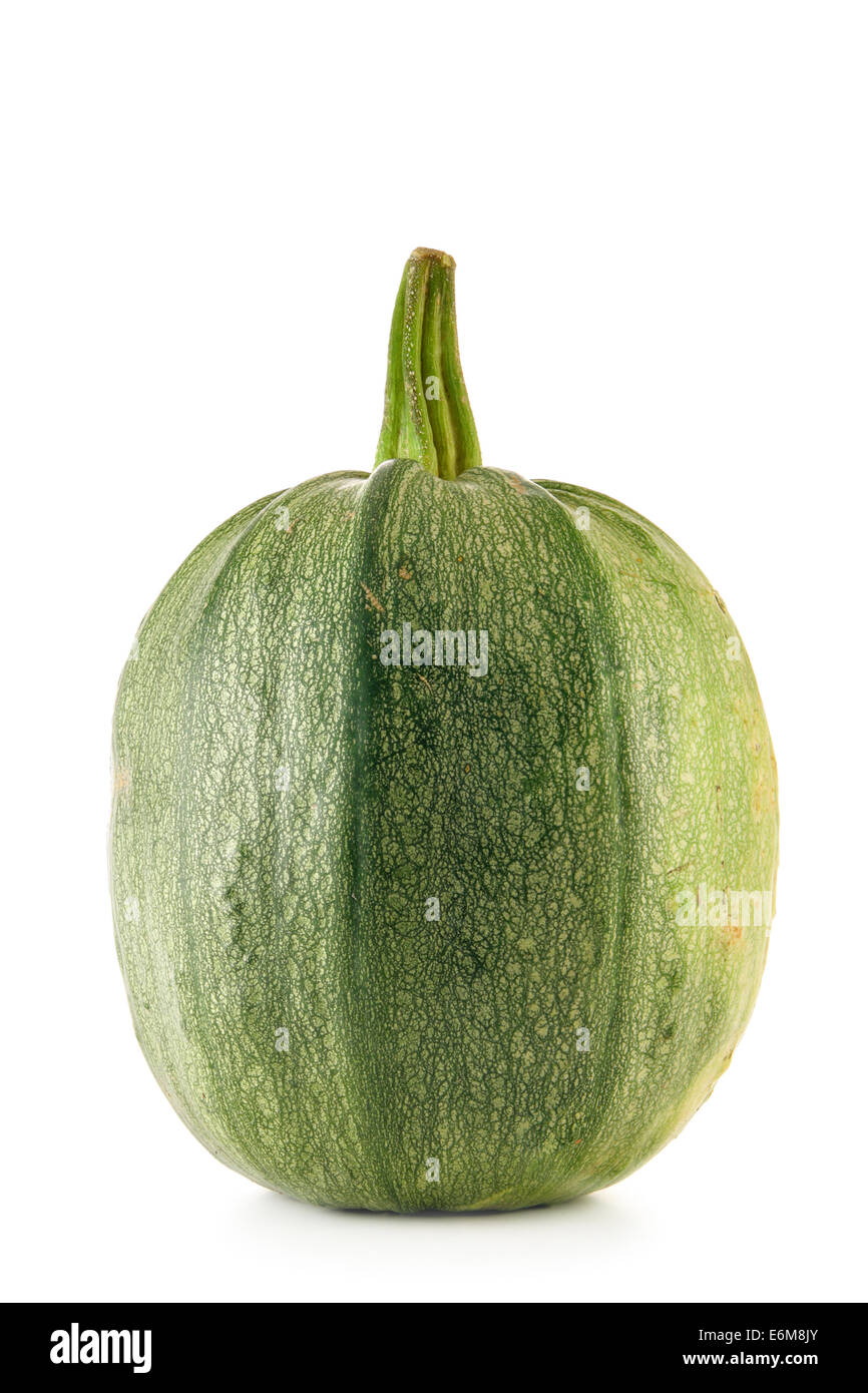 Green ripe pumpkin isolated over a white background Stock Photo - Alamy