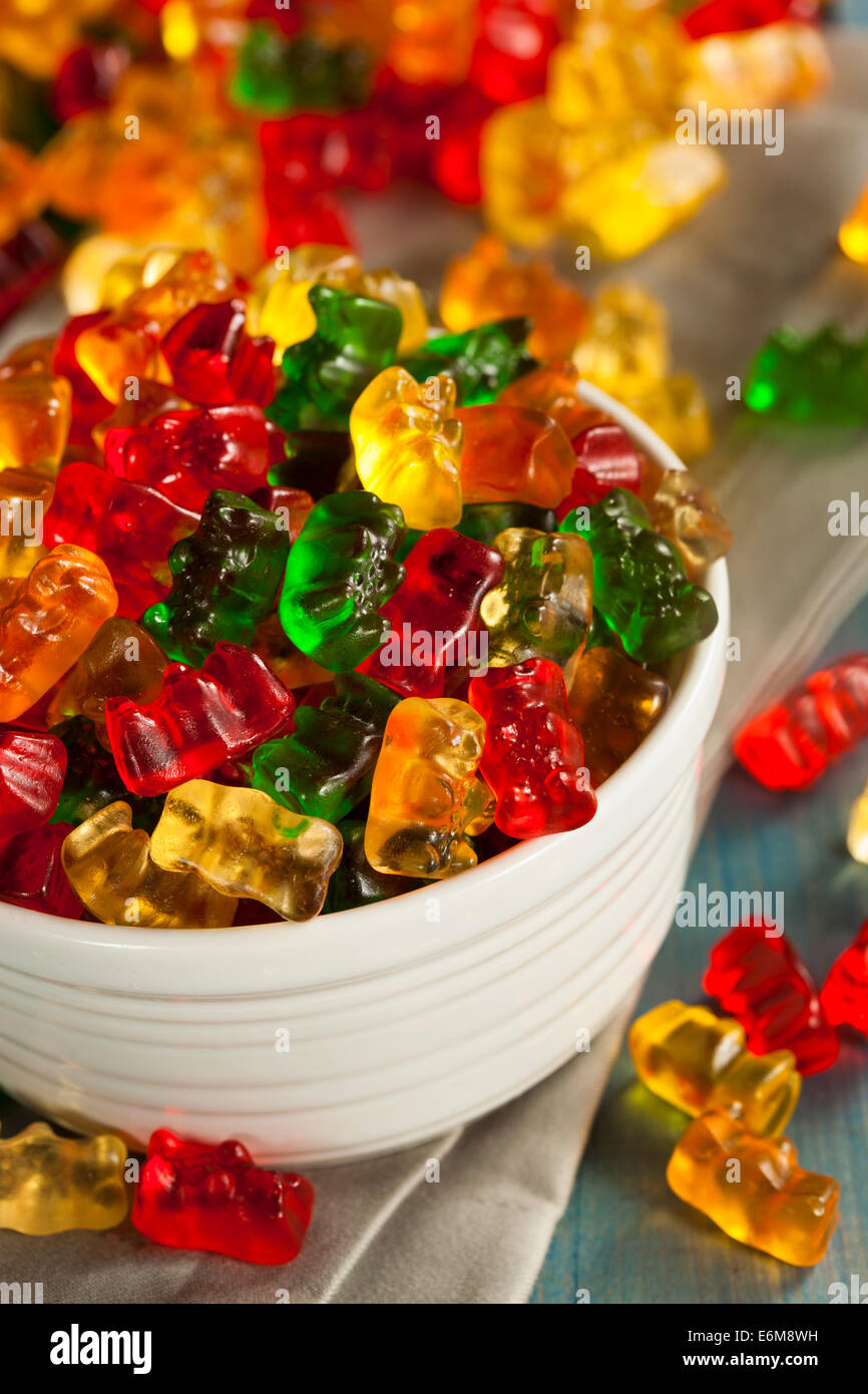 Colorful Fruity Gummy Bears Ready to Eat Stock Photo Alamy
