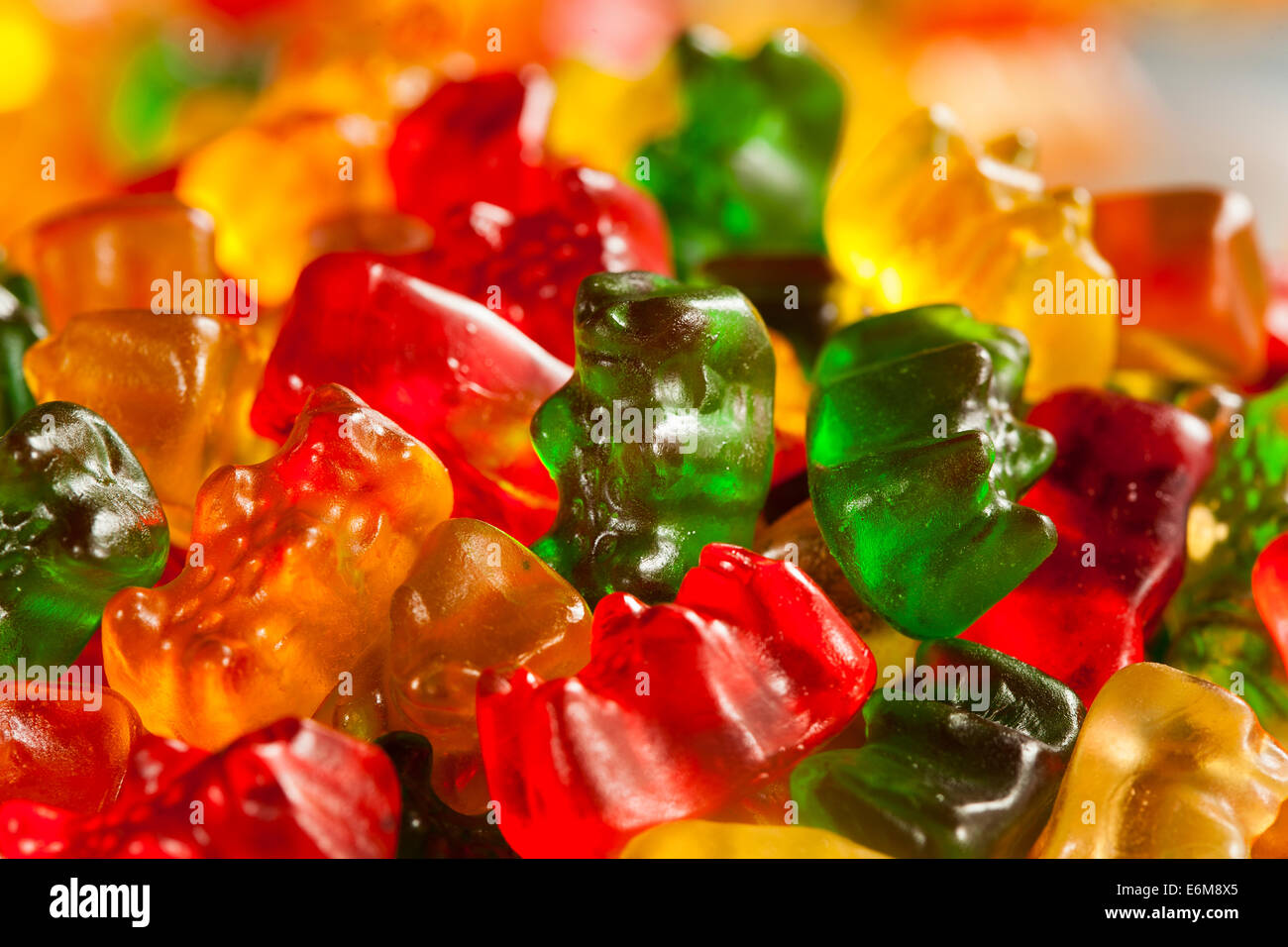 Colorful Fruity Gummy Bears Ready to Eat Stock Photo Alamy