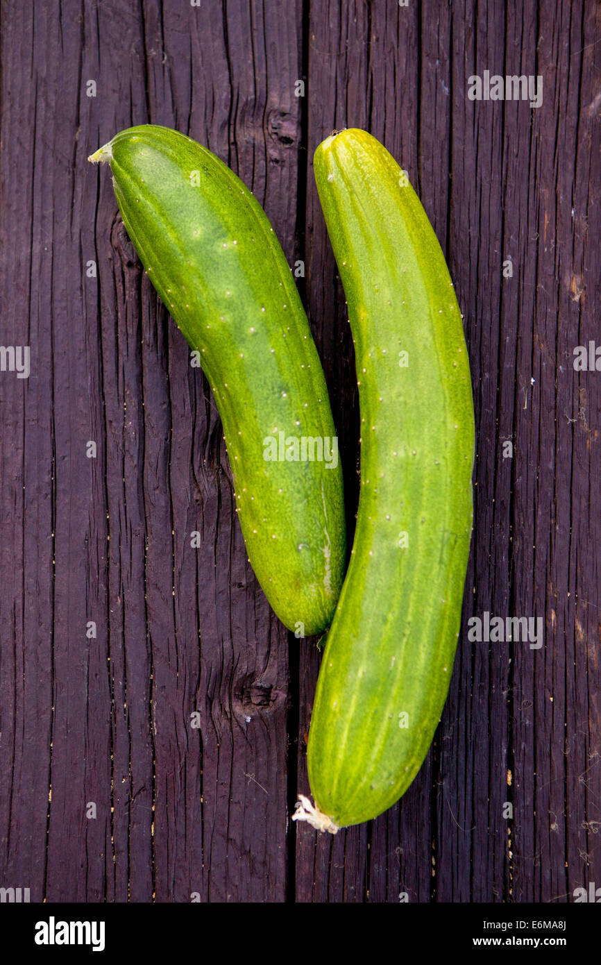Close-up view of cucumbers Stock Photo