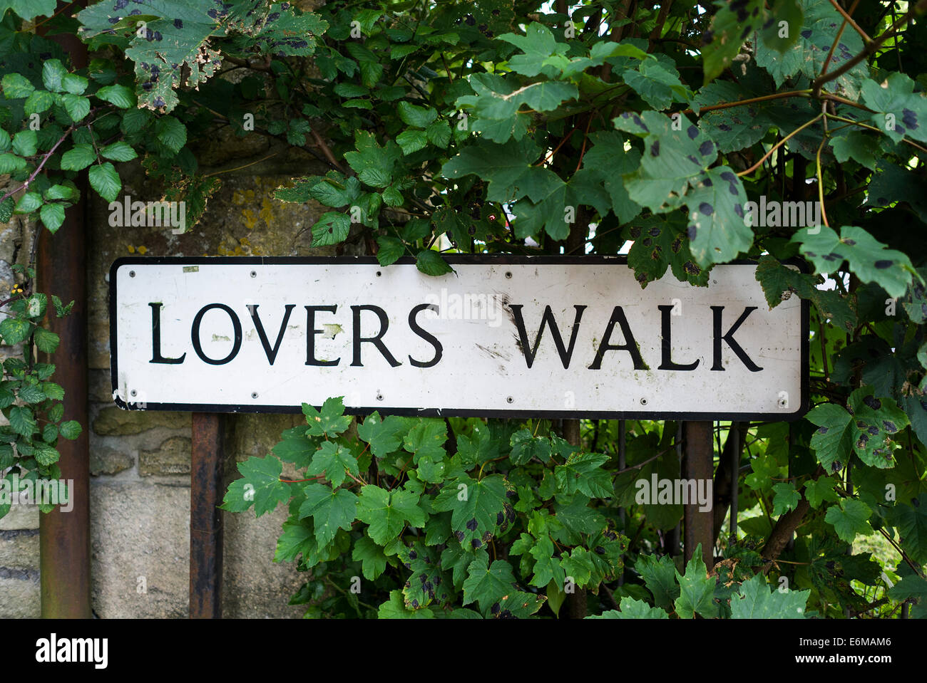 LOVERS LANE roadside sign Stock Photo Alamy