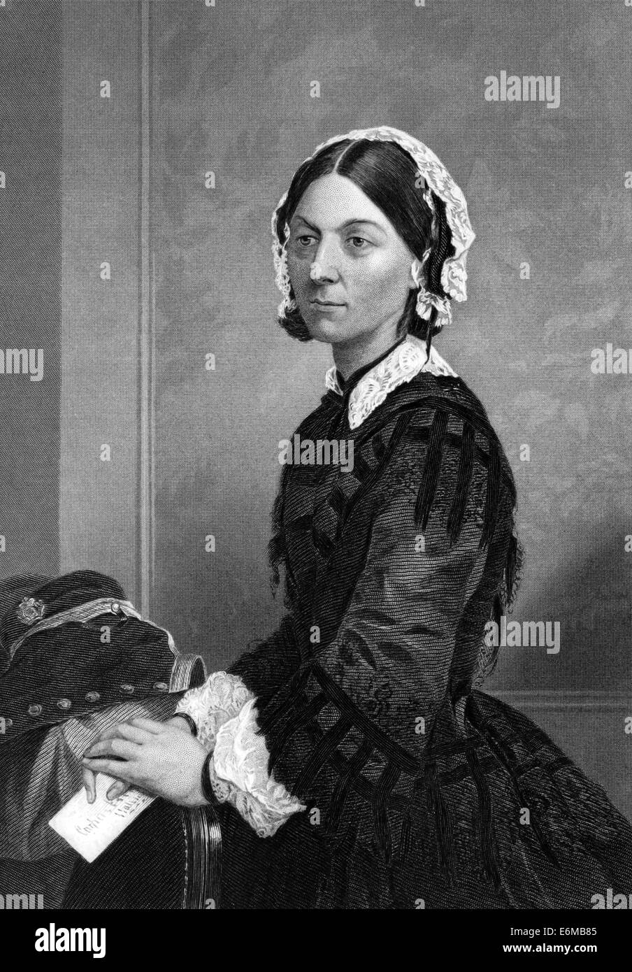 Florence Nightingale (18201910) on engraving from 1873. English social