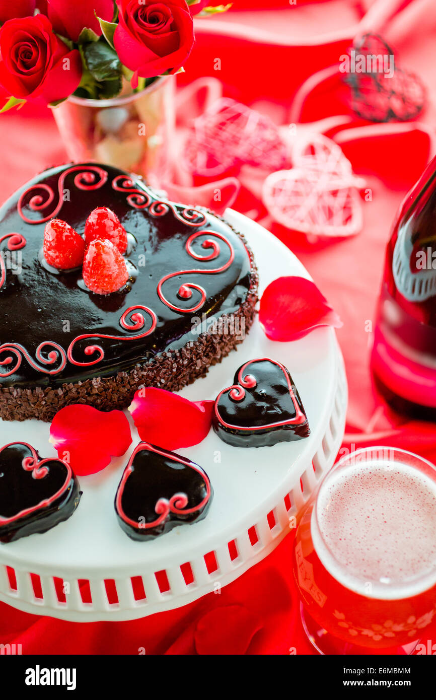 Chocolate beer and wine pairings. Raspbeverly Flourless Cake with