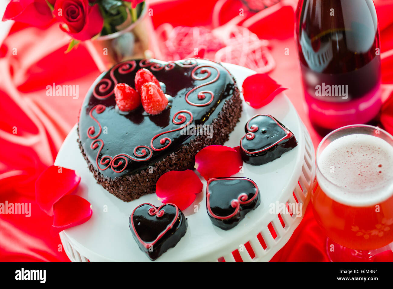 Chocolate beer and wine pairings. Raspbeverly Flourless Cake with