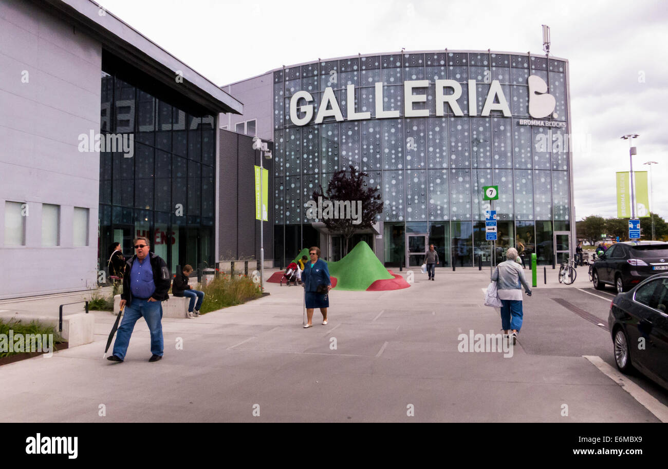 The new shopping-center Bromma Blocks in the old hangars at the Bromma  Stockholm Airport Stock Photo - Alamy