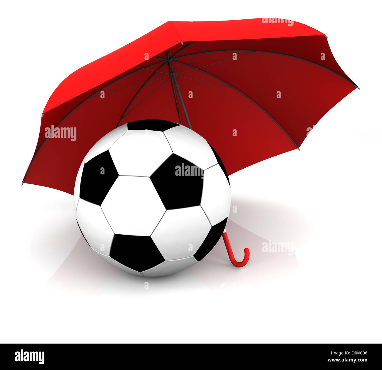 Isolated Soccer Ball and Umbrella Stock Photo Alamy