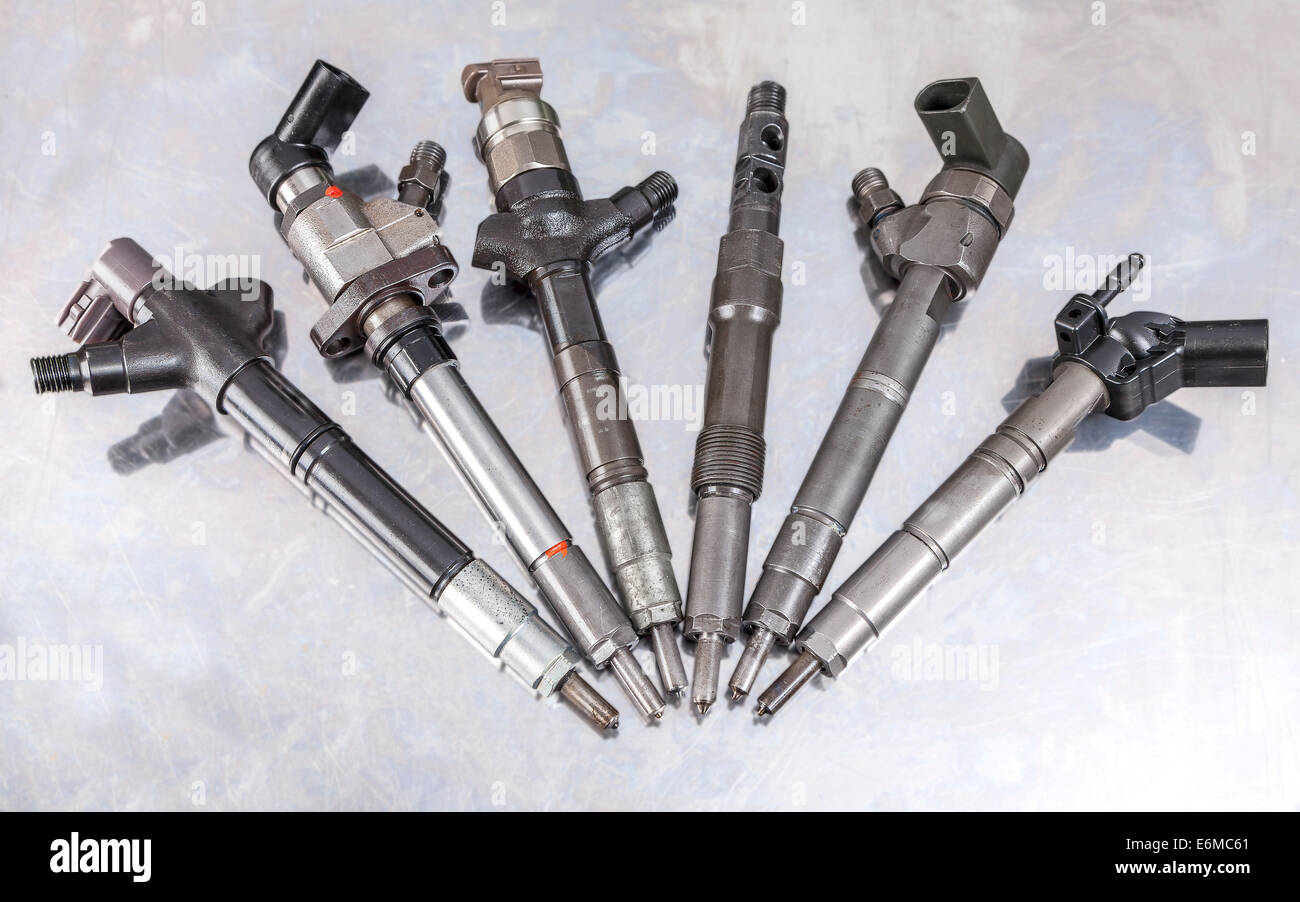 Fuel pump injectors. Stock Photo