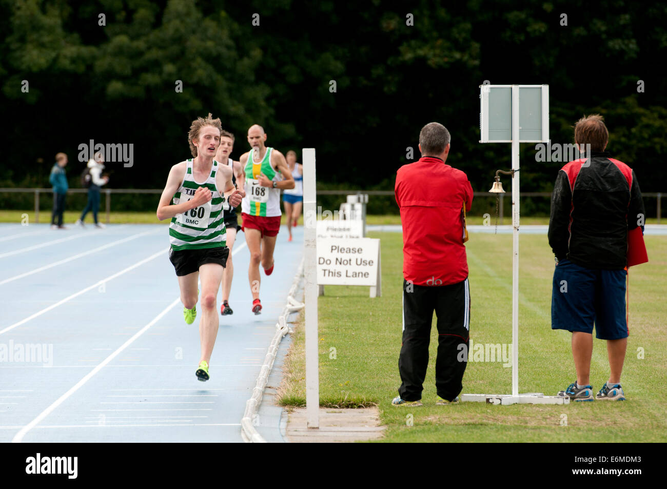 Runners in a 5000 metres race, Coventry, UK Stock Photo Alamy