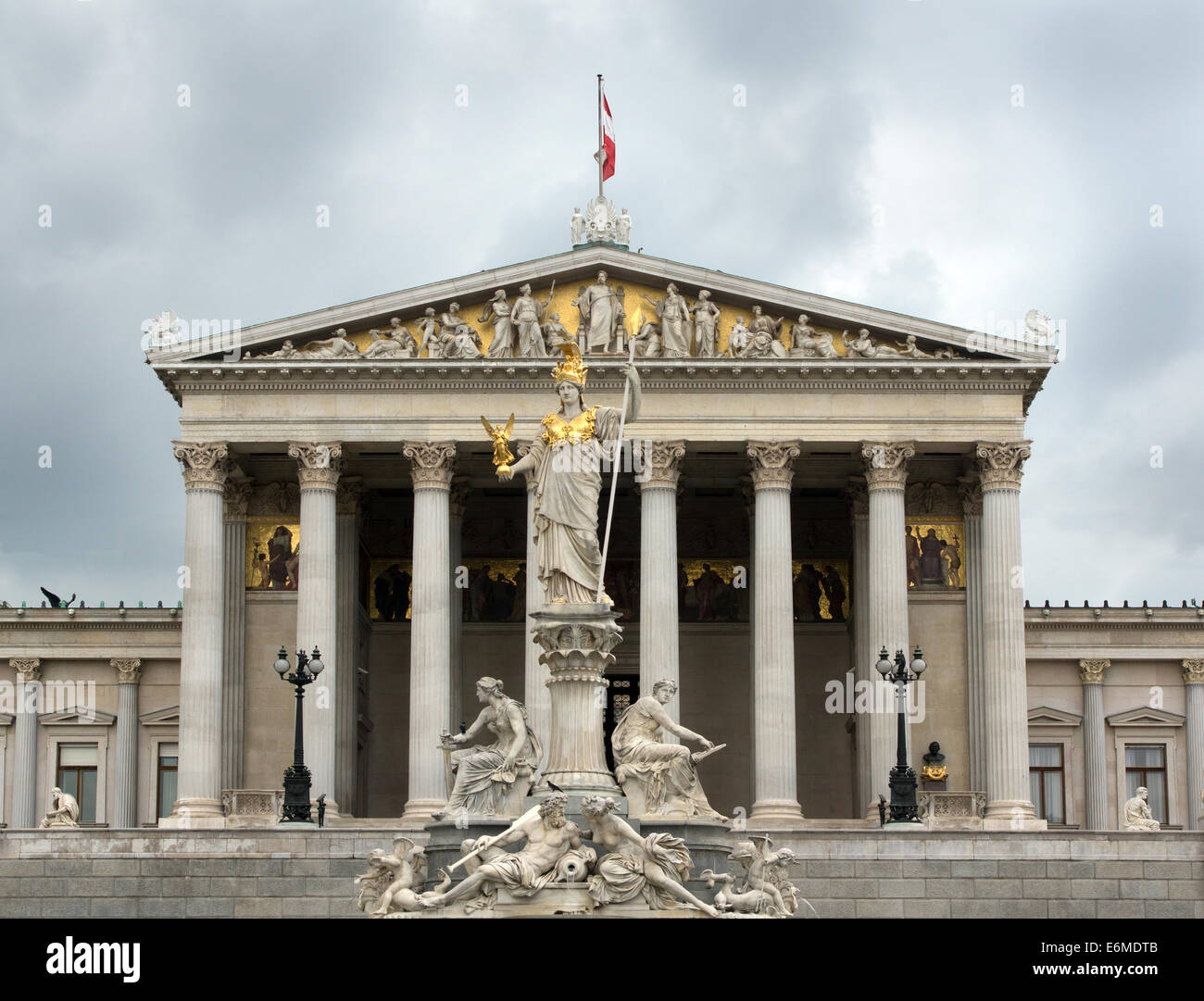 Austrian Parliament in Vienna Stock Photo
