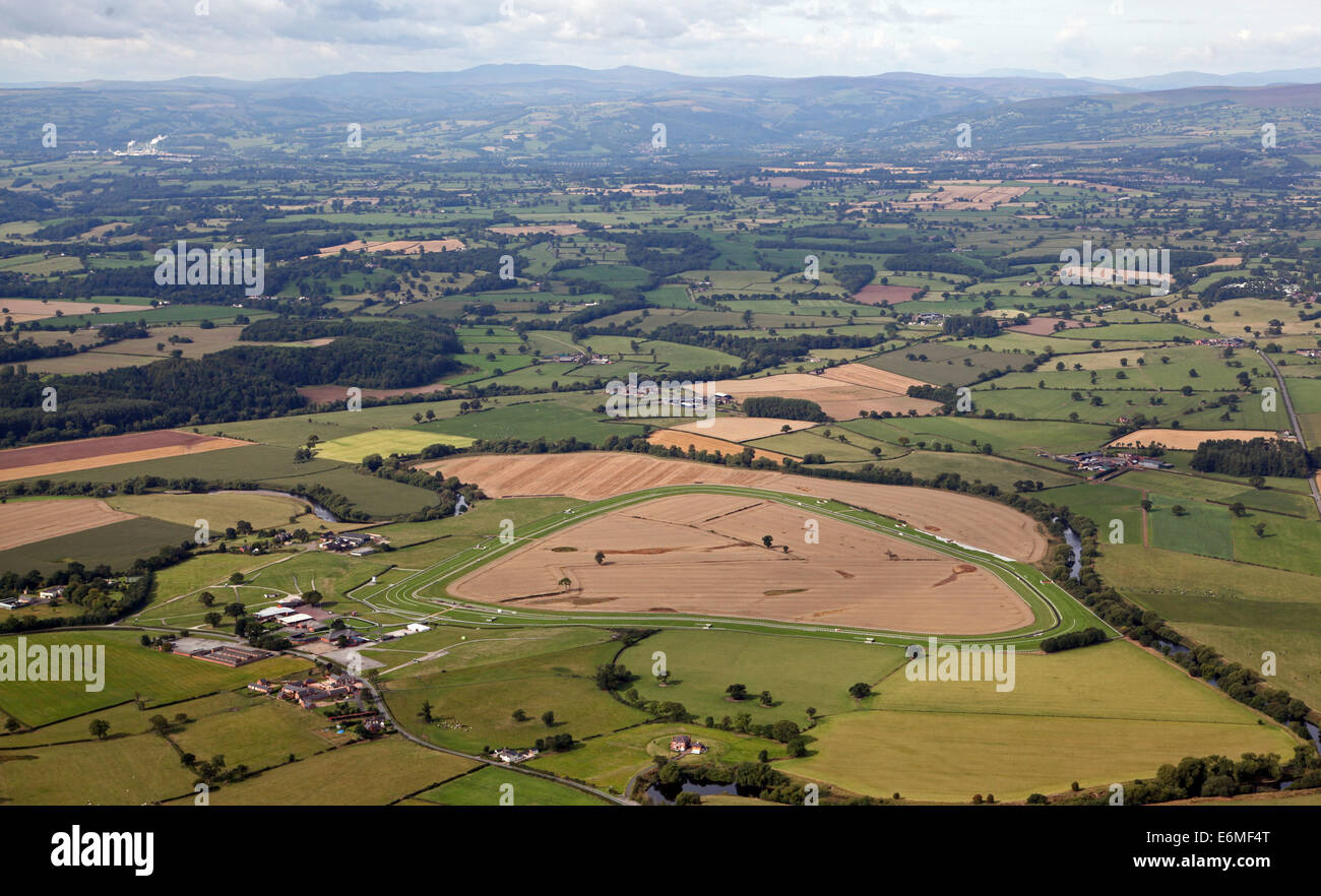 aerial view of Wrexham Racecourse, Wales, UK Stock Photo
