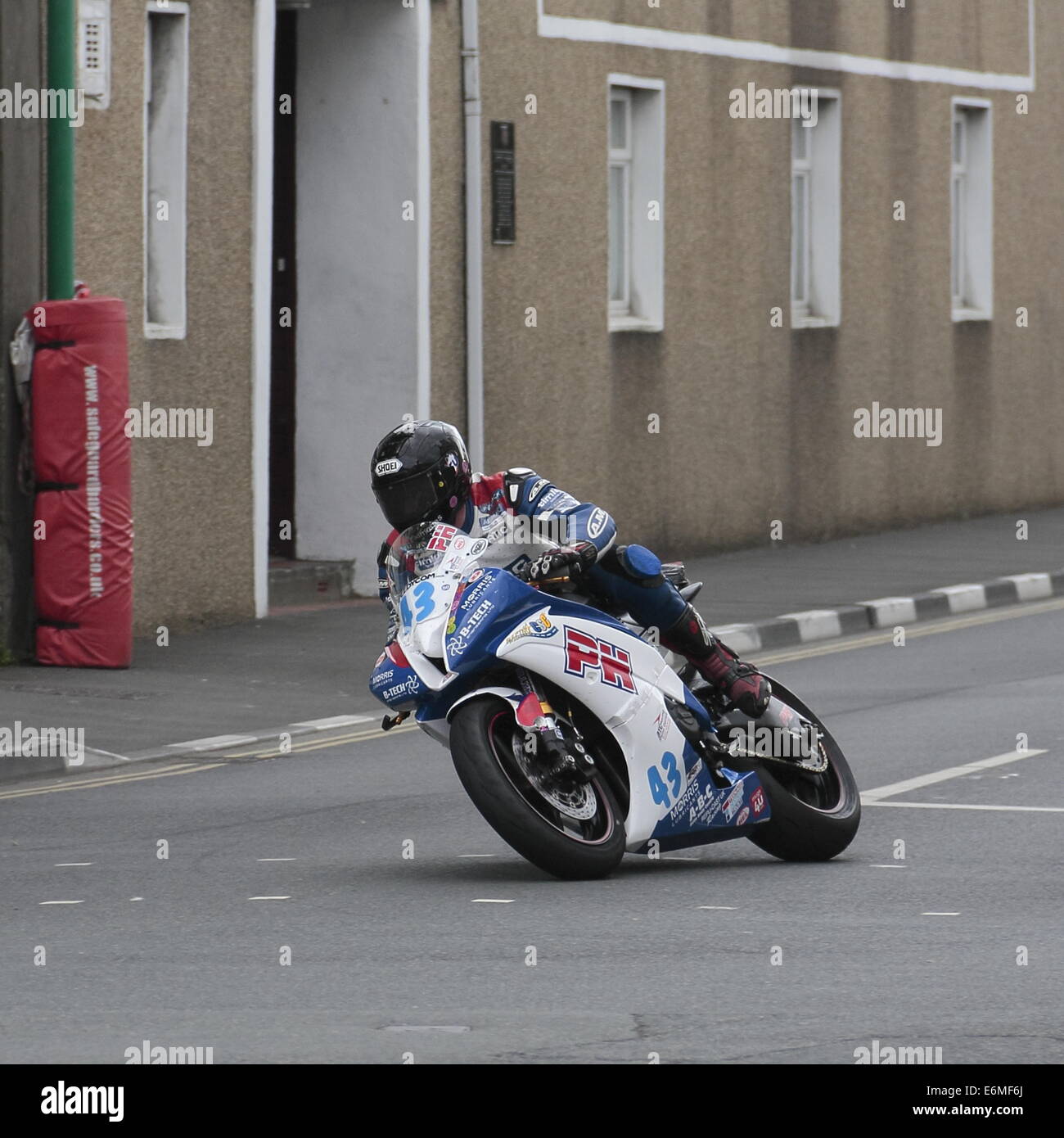 Phil Harvey riding his Supersport Yamaha, during the Isle of Man TT