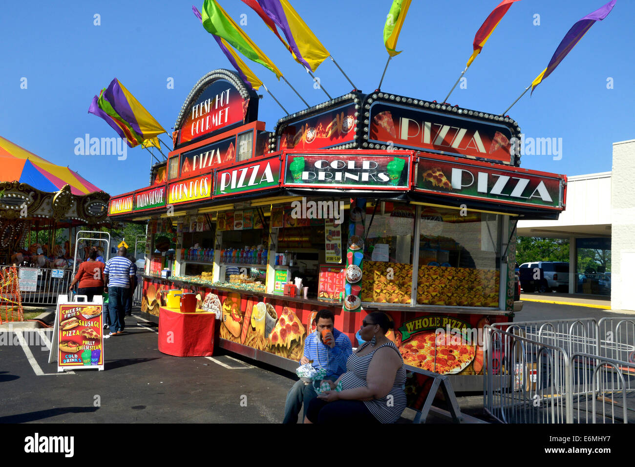 Refreshment booth at a carnival in Annapolis, Maryland Stock Photo