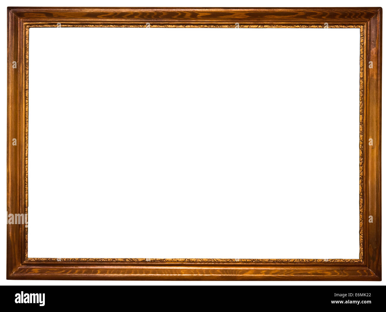 wooden frame isolated on white background Stock Photo - Alamy