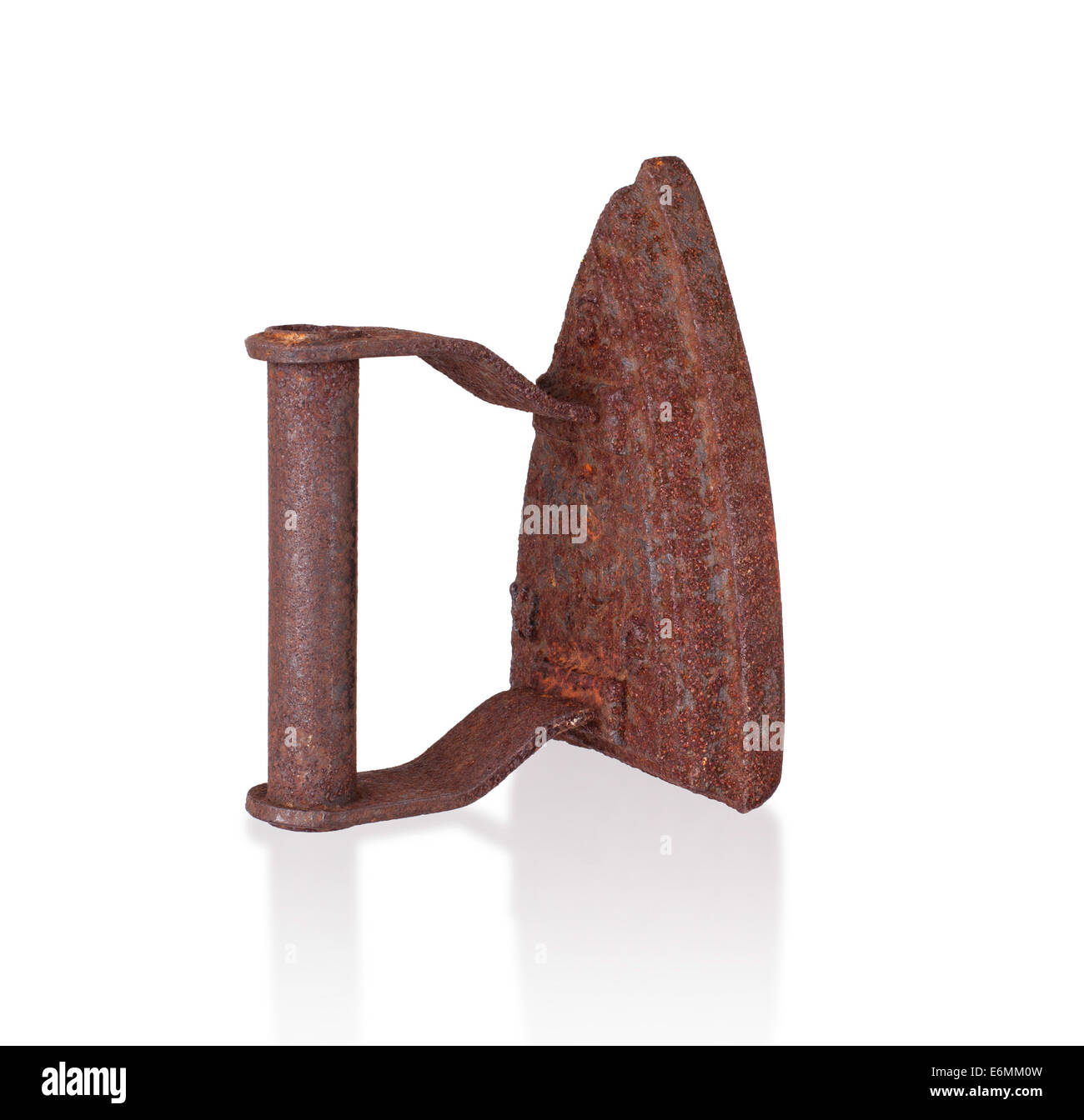 Old iron isolated on a white background Stock Photo - Alamy