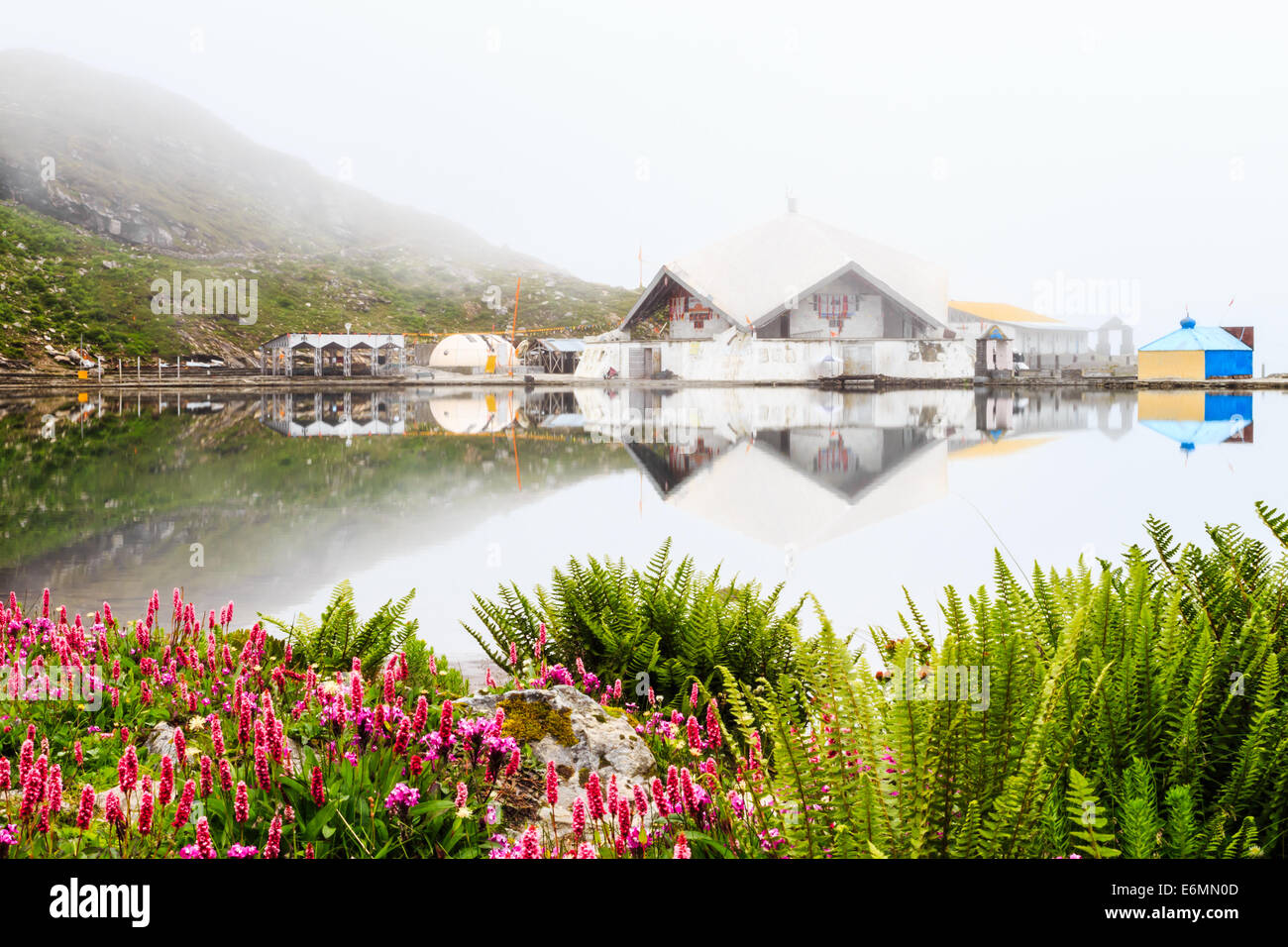 Hemkund sahib is a sikh place of worship and pilgrimage site located in uttarakhand, india Stock Photo