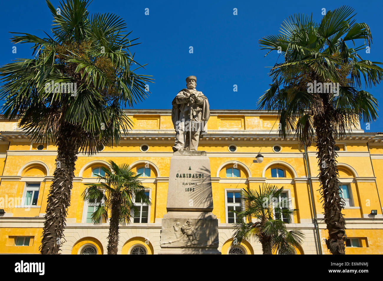 Statue of Giuseppe Garibaldi, Ravenna, Adriatic, Emilia-Romagna region, Italy Stock Photo