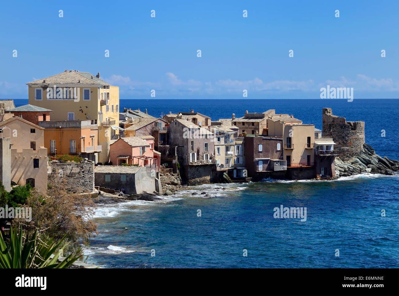 Fishing village, Erbalunga, Cap Corse, Corsica, France Stock Photo